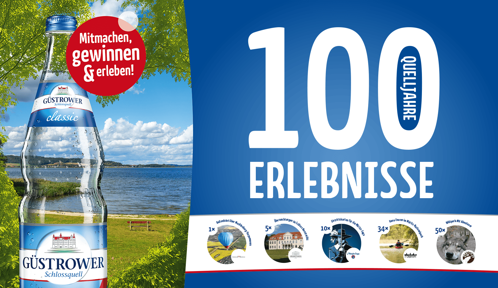 Güstrower erfrischt. Erleben Sie die überraschende Vielfalt von Güstrower! Viel mehr als nur Wasser...