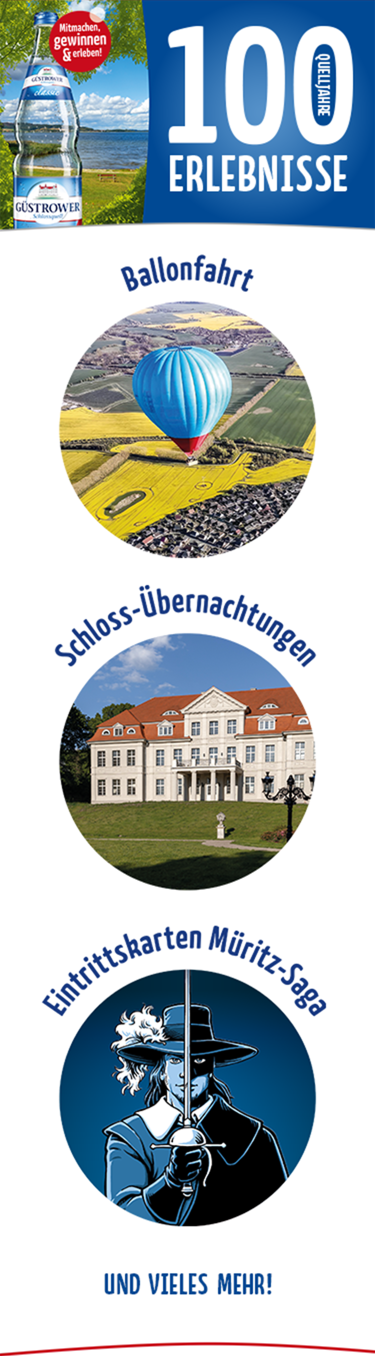 Güstrower erfrischt. Erleben Sie die überraschende Vielfalt von Güstrower! Viel mehr als nur Wasser...